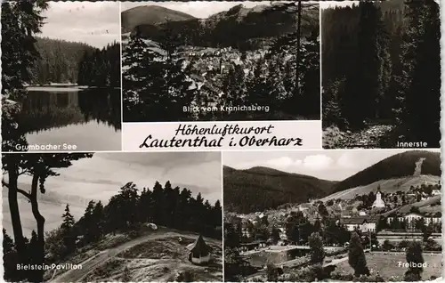 Lautenthal Ortsansichten Mehrbild-AK u. Bielstein, Grumbacher See uvm. 1959