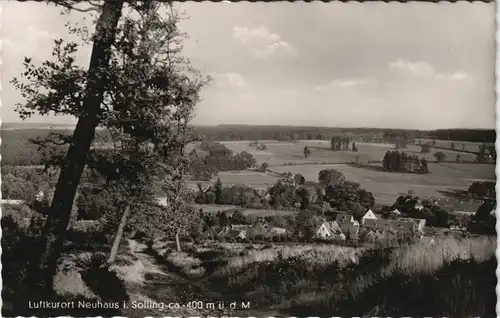 Neuhaus im Solling-Holzminden Teilansicht Partie mit Hotel Brauner Hirsch 1955