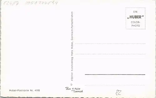 Ansichtskarte Oberammergau Hänsl u. Gretl-Heim bemaltes Haus 1960