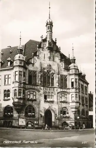 Ansichtskarte Helmstedt Strassen Partie am Rathaus 1960