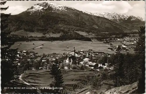 Ansichtskarte Reit im Winkl Panorama-Ansicht mit Blick zum Kaisergebirge 1965