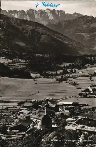 Ansichtskarte Reit im Winkl Panorama-Ansicht mit Kaiser-Gebirge 1960