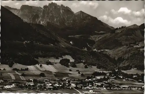 Ansichtskarte Rottau-Grassau Panorama-Ansicht Chiemgau u. Kampenwand 1961