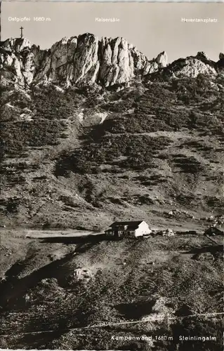 Chiemgau-Kampenwand Kampenwand mit Berg-Gasthaus Alm Steinling J. Müller 1960