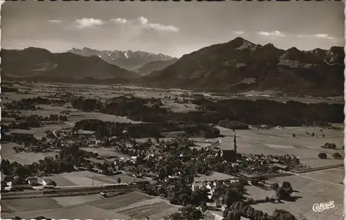 Chiemgau-Kampenwand  Panorama, Achental m. Wildem Kaiser, Kaisergebirge 1957