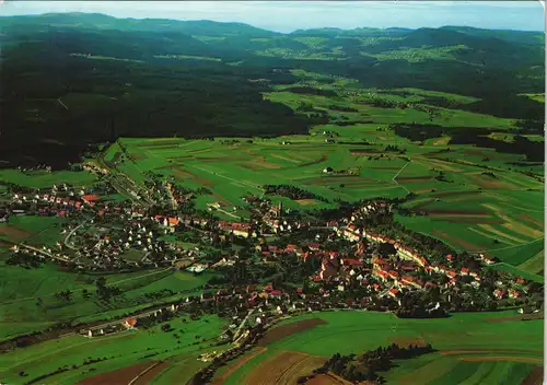 Bonndorf (Schwarzwald) Luftbild Schwarzwald Ort v. Flugzeug aus 1970