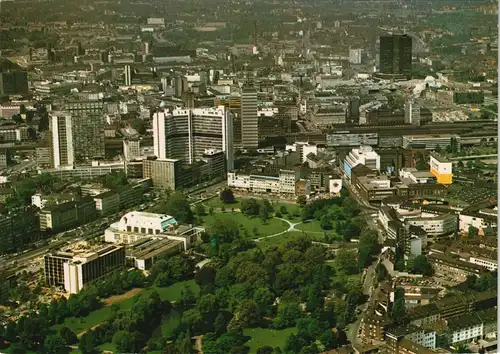 Ansichtskarte Essen (Ruhr) Luftbild Stadt Panorama vom Flugzeug aus 1990