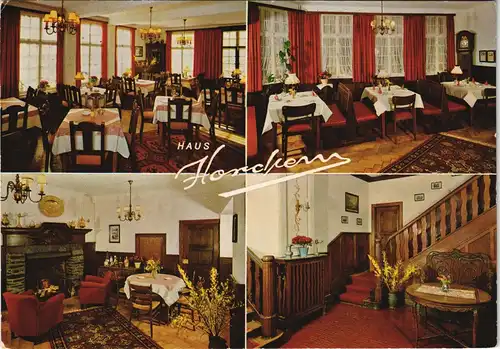 Monschau/Eifel Montjoie HOTEL HAUS HORCHEM Mehrbild-AK Innenansichten 1976