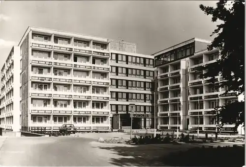 Ansichtskarte Binz (Rügen) FDGB-Urlauberwohnheim Pomorze DDR Ansicht 1987