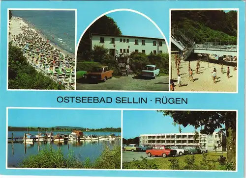 Sellin Strand, FDGB-Erholungsheim "Waldfrieden" Freitreppe zum Strand  1982 #