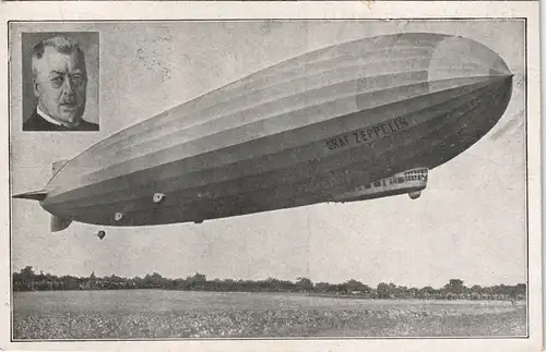 Ansichtskarte  Luftschiff Graf Zeppelin LZ 127 (mit Technik-Daten) 1930