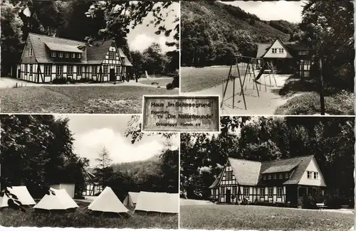 Ansichtskarte Hameln Naturfreundhaus, Zelte 1965