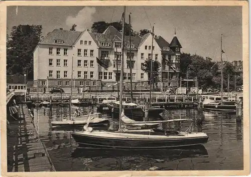 Ansichtskarte Kiel Olympiahafen 1955