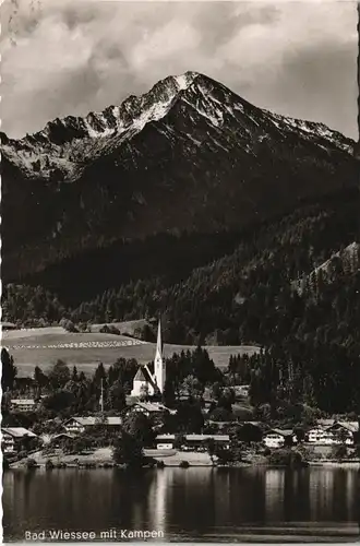 Ansichtskarte Bad Wiessee Panorama-Ansicht See Blick zum Kampfen 1956