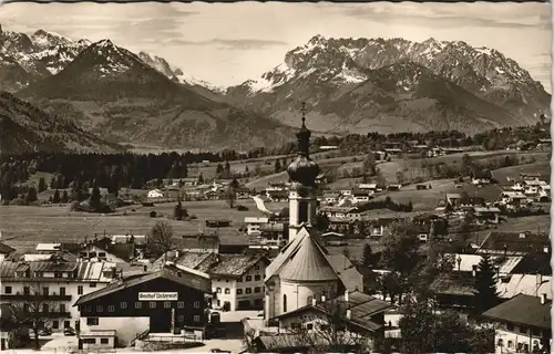Reit im Winkl Panorama-Ansicht mit Zahmen Kaiser Kaisergebirge 1955