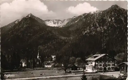 Neuhaus-Schliersee Panorama Neuhaus Bayern gegen Brecherspitz 1960