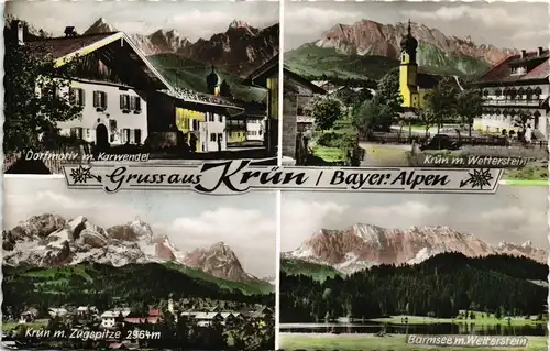 Ansichtskarte Krün Mehrbildkarte mit Panoramaansichten 1964/1963