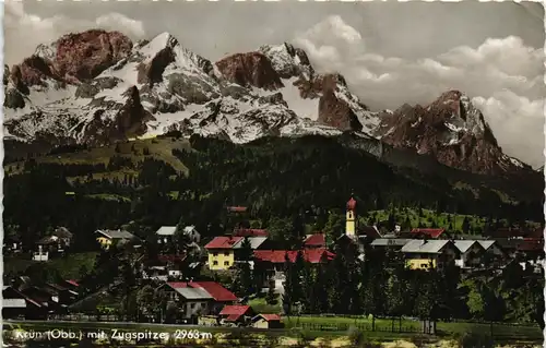 Ansichtskarte Krün Panoramaansicht 1961