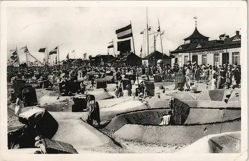 Kellenhusen (Ostsee) Strandleben, Halle gel. Landpoststempel 1937