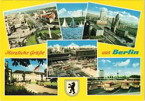 Ansichtskarte Berlin Mehrbild-AK mit div. Stadt-Ansichten 1980