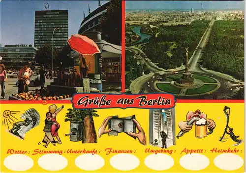 Ansichtskarte Berlin Gruss-Mehrbild-AK mit Stadtteilansichten 1970