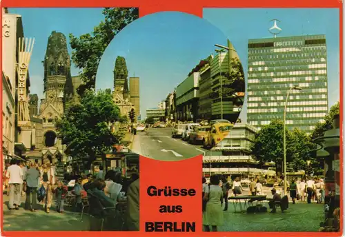 Berlin MB-AK Gedächtniskirche Kaufhaus Wertheim Europa-Center 1970