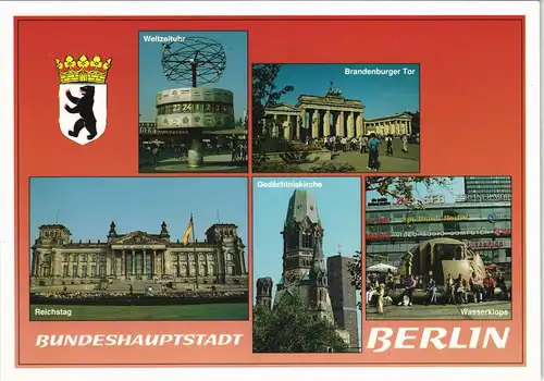 Ansichtskarte Berlin Stadtteilansichten der Bundeshauptstadt 1990