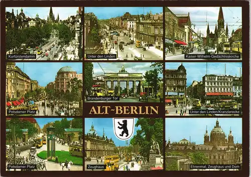 Berlin Stadtteilansichten "Alt-Berlin" ua. Potsdamer Platz, Zeughaus uvm. 1980