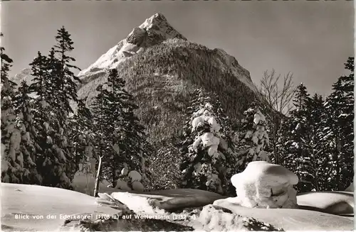 Ansichtskarte Mittenwald Blick von der Ederkanzel auf Wetterstein 1960