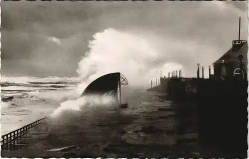 Ansichtskarte Westerland-Gemeinde Sylt Nordsee Wellen & Sturmflut 1960