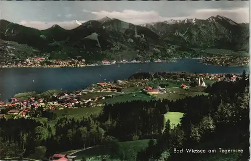 Ansichtskarte Bad Wiessee Tegernsee (See) Panorama mit Umland 1960