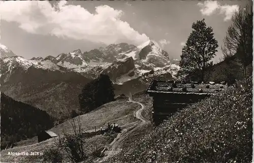 Ansichtskarte .Bayern Bayern (Allgemein) Berg Panorama a.d. Alpspitze 1960