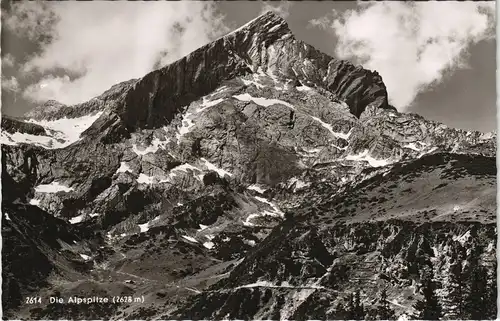 Ansichtskarte .Bayern Berg Panorama in Bayern: Die Alpspitze (2628 m) 1960