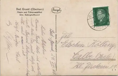 Bad Grund (Harz) Panorama Gesamtansicht vom Königsberg aus 1929