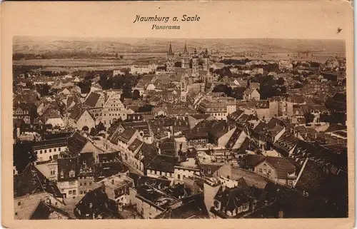 Naumburg (Saale) Panorama-Ansicht Zentrum aus d. Vogelschau 1920