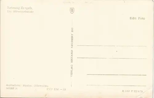 Satzung am Hirtstein-Marienberg im Erzgebirge Die Hirtsteinbaude 1975/1963