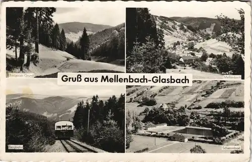 Mellenbach-Glasbach DDR Gruss-Aus-Mehrbild-AK Umland & Stadtteilansichten 1959