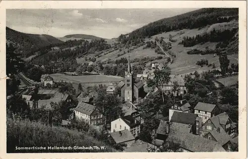 Ansichtskarte Mellenbach-Glasbach Panorama-Ansicht DDR AK 1960/1958
