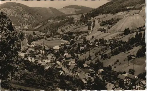 Ansichtskarte Mellenbach-Glasbach Panorama-Ansicht zur DDR-Zeit 1965/1964