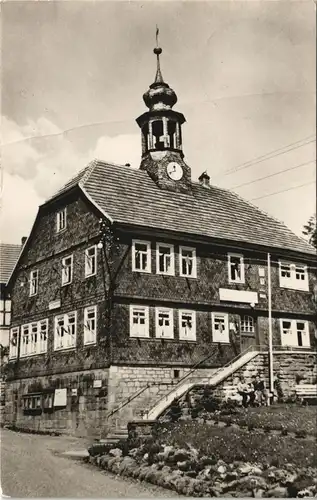 Ansichtskarte Unterpörlitz-Ilmenau Partie am Rathaus DDR Ansicht 1965