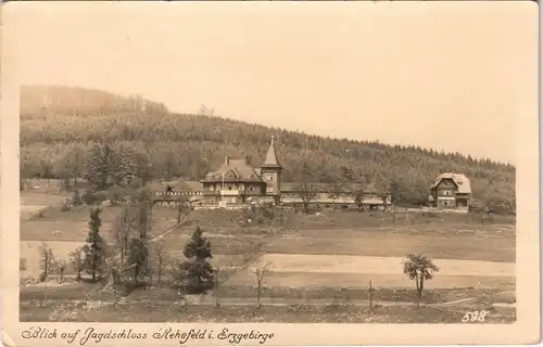 Rehefeld-Altenberg (Erzgebirge) Panorama mit Jagdschloss DDR Ansicht 1955