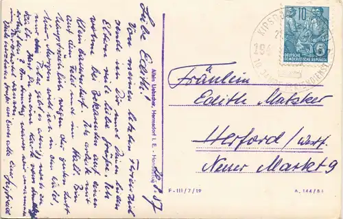 Seyde-Hermsdorf (Ost-Erzgebirge) Erzgebirge DDR Teilansicht des Dorfes 1957/1954