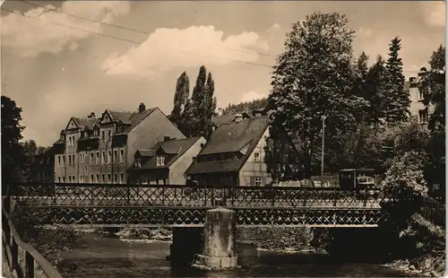 Ansichtskarte Olbernhau Partie a.d. Kegelbrücke Brücke DDR AK 1957