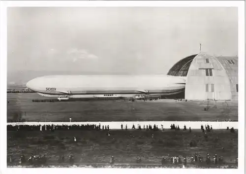 Ansichtskarte Kaditz-Dresden Zeppelin-Luftschiff Sachsen 1930/1988