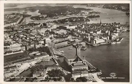 Postcard Stockholm Luftbild 1958