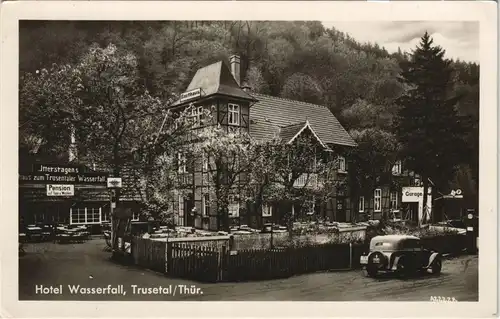Ansichtskarte Brotterode-Trusetal Hotel Wasserfall 1958