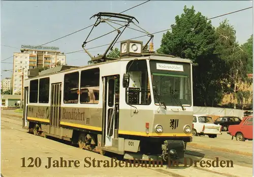 Dresden Tram Stadtrundfahrt TATRA-Triebwagen T6A2 Straßenbahn 1990