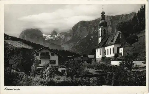 Ansichtskarte Ramsau bei Berchtesgaden Stadtpartie 1947