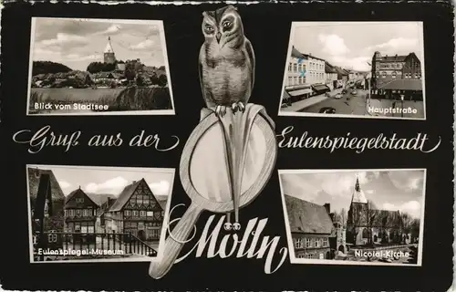 Ansichtskarte Mölln (Schleswig-Holstein) MB: Stadt, Hauptstraße 1959