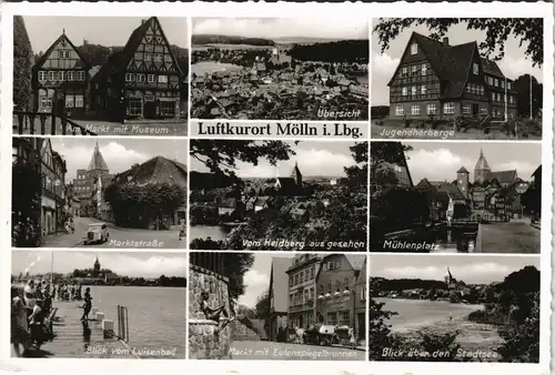 Mölln (Schleswig-Holstein) Marktstraße, Mühlenplatz, Luisenbad 1964